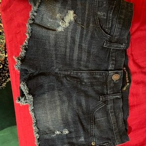 Express size 8 distressed shorts